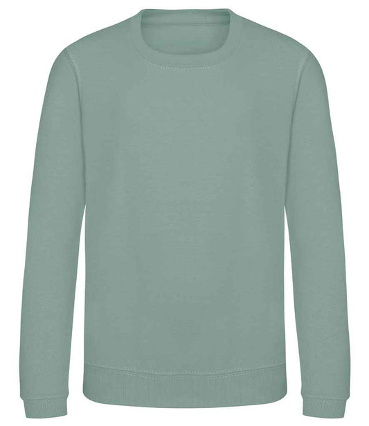 Just Hoods JH030B Dusty Green Front -  Ready to be Embroidered and Printed by Custard Workwear - Cheap Personalised and Customised Workwear in Nottinghamshire, Derbyshire and Leicestershire