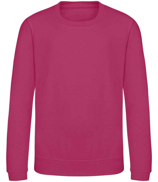 Just Hoods JH030B Hot Pink Front -  Ready to be Embroidered and Printed by Custard Workwear - Cheap Personalised and Customised Workwear in Nottinghamshire, Derbyshire and Leicestershire
