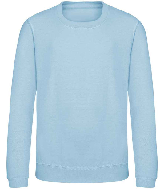 Just Hoods JH030B Ice Blue Front -  Ready to be Embroidered and Printed by Custard Workwear - Cheap Personalised and Customised Workwear in Nottinghamshire, Derbyshire and Leicestershire