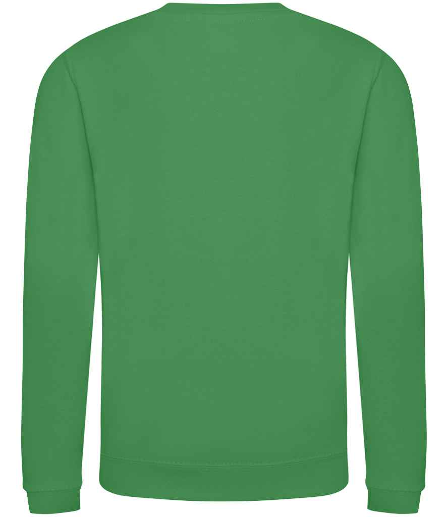 Just Hoods JH030B Kelly Green Back -  Ready to be Embroidered and Printed by Custard Workwear - Cheap Personalised and Customised Workwear in Nottinghamshire, Derbyshire and Leicestershire