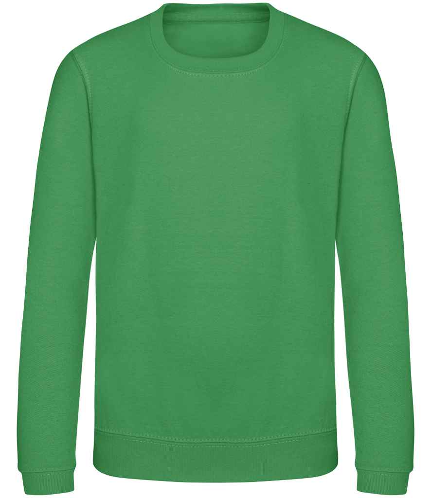 Just Hoods JH030B Kelly Green Front -  Ready to be Embroidered and Printed by Custard Workwear - Cheap Personalised and Customised Workwear in Nottinghamshire, Derbyshire and Leicestershire