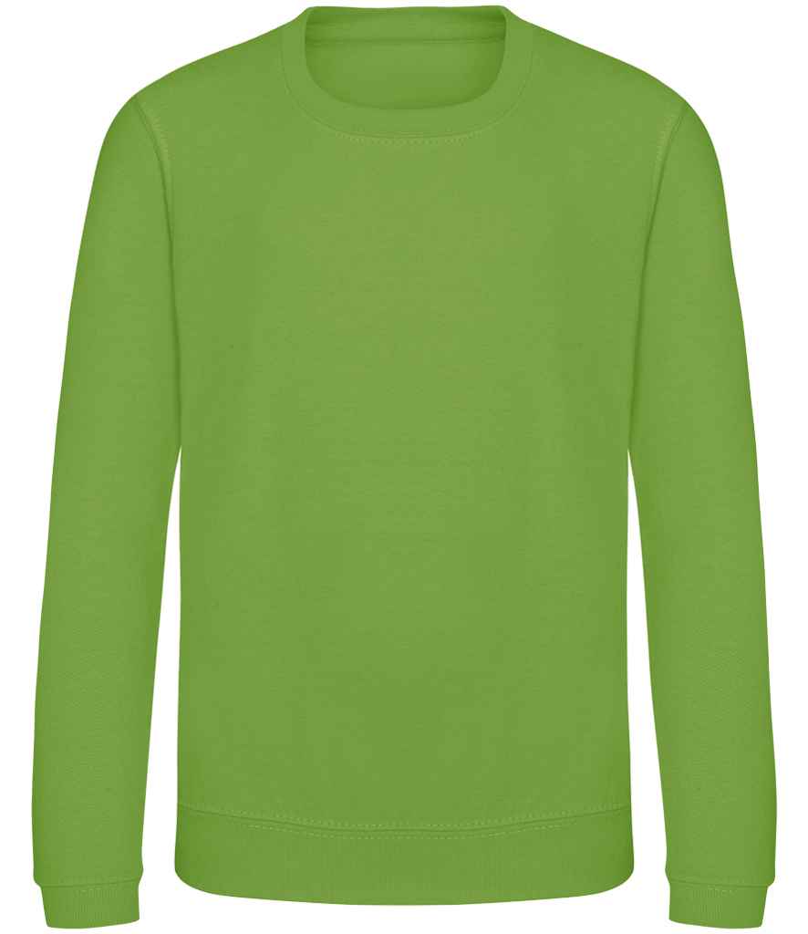 Just Hoods JH030B Lime Green Front -  Ready to be Embroidered and Printed by Custard Workwear - Cheap Personalised and Customised Workwear in Nottinghamshire, Derbyshire and Leicestershire