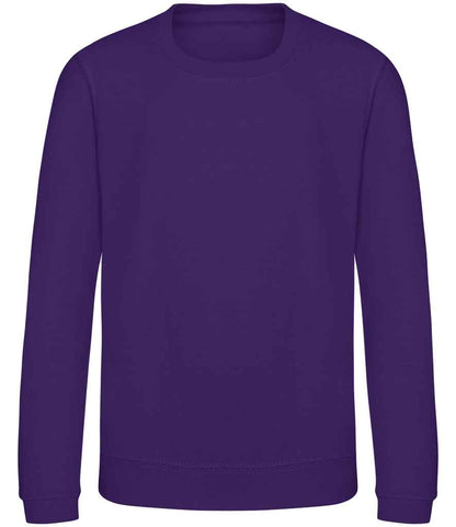 Just Hoods JH030B Purple Front -  Ready to be Embroidered and Printed by Custard Workwear - Cheap Personalised and Customised Workwear in Nottinghamshire, Derbyshire and Leicestershire