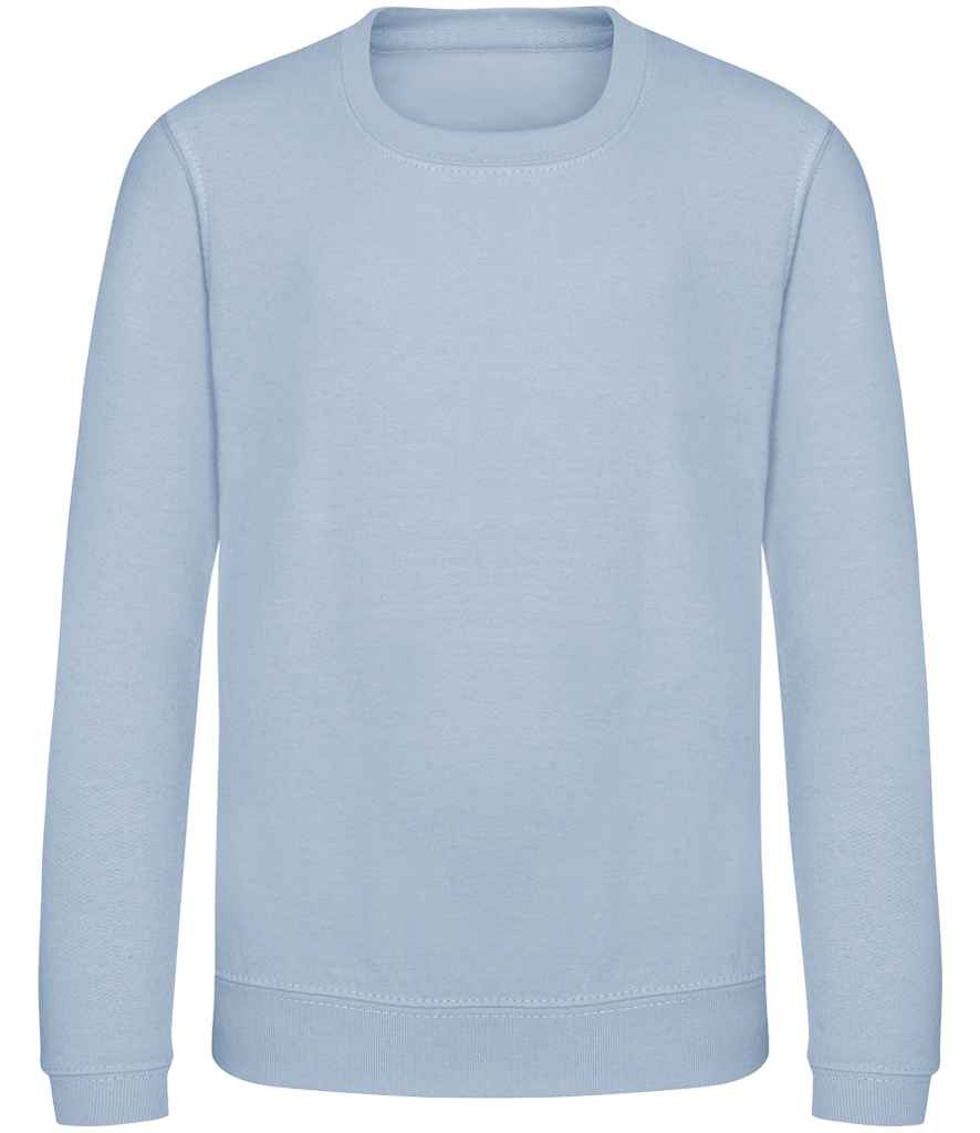 Just Hoods JH030B Sky Blue Front -  Ready to be Embroidered and Printed by Custard Workwear - Cheap Personalised and Customised Workwear in Nottinghamshire, Derbyshire and Leicestershire