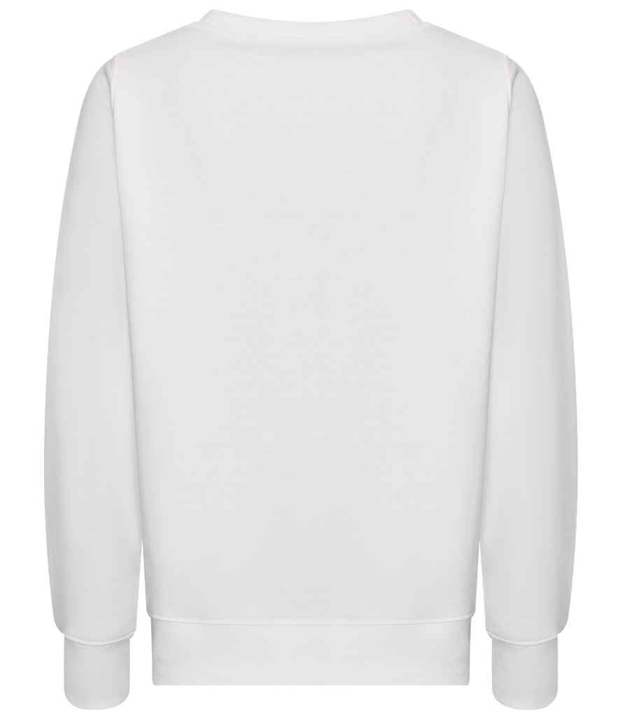 Just Hoods JH030F Arctic White Back -  Ready to be Embroidered and Printed by Custard Workwear - Cheap Personalised and Customised Workwear in Nottinghamshire, Derbyshire and Leicestershire