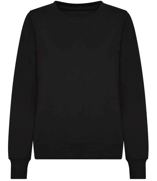Just Hoods JH030F Deep Black Front -  Ready to be Embroidered and Printed by Custard Workwear - Cheap Personalised and Customised Workwear in Nottinghamshire, Derbyshire and Leicestershire