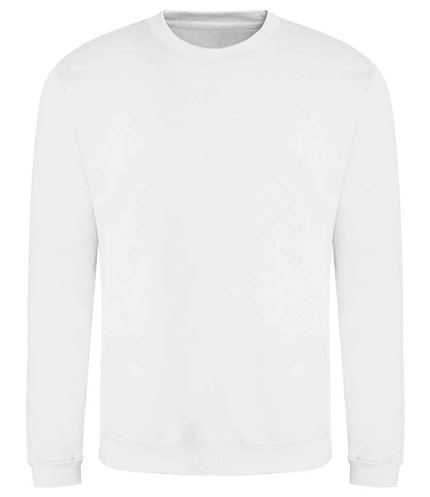 Just Hoods JH030 Arctic White Front -  Ready to be Embroidered and Printed by Custard Workwear - Cheap Personalised and Customised Workwear in Nottinghamshire, Derbyshire and Leicestershire