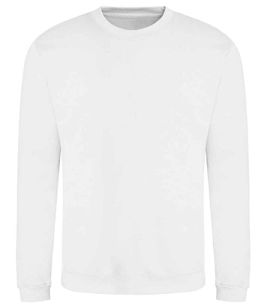 Just Hoods JH030 Arctic White Front -  Ready to be Embroidered and Printed by Custard Workwear - Cheap Personalised and Customised Workwear in Nottinghamshire, Derbyshire and Leicestershire