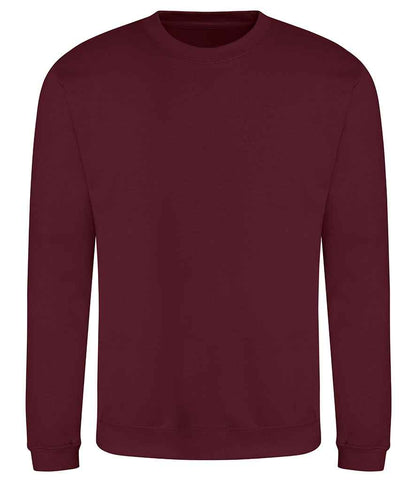 Just Hoods JH030 Burgundy Front -  Ready to be Embroidered and Printed by Custard Workwear - Cheap Personalised and Customised Workwear in Nottinghamshire, Derbyshire and Leicestershire