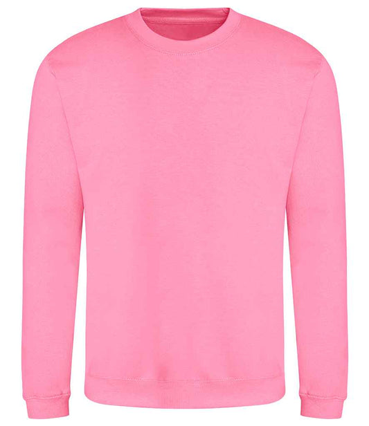 Just Hoods JH030 Candyfloss Pink Front -  Ready to be Embroidered and Printed by Custard Workwear - Cheap Personalised and Customised Workwear in Nottinghamshire, Derbyshire and Leicestershire