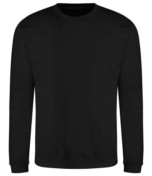 Just Hoods JH030 Deep Black Front -  Ready to be Embroidered and Printed by Custard Workwear - Cheap Personalised and Customised Workwear in Nottinghamshire, Derbyshire and Leicestershire