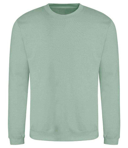 Just Hoods JH030 Dusty Green Front -  Ready to be Embroidered and Printed by Custard Workwear - Cheap Personalised and Customised Workwear in Nottinghamshire, Derbyshire and Leicestershire