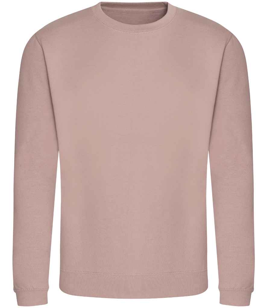 Just Hoods JH030 Dusty Pink Front -  Ready to be Embroidered and Printed by Custard Workwear - Cheap Personalised and Customised Workwear in Nottinghamshire, Derbyshire and Leicestershire