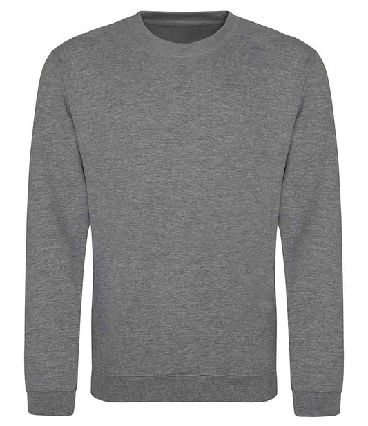 Just Hoods JH030 Graphite Heather Front -  Ready to be Embroidered and Printed by Custard Workwear - Cheap Personalised and Customised Workwear in Nottinghamshire, Derbyshire and Leicestershire