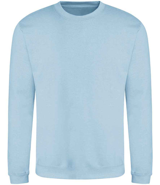 Just Hoods JH030 Ice Blue Front -  Ready to be Embroidered and Printed by Custard Workwear - Cheap Personalised and Customised Workwear in Nottinghamshire, Derbyshire and Leicestershire