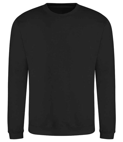 Just Hoods JH030 Jet Black Front -  Ready to be Embroidered and Printed by Custard Workwear - Cheap Personalised and Customised Workwear in Nottinghamshire, Derbyshire and Leicestershire