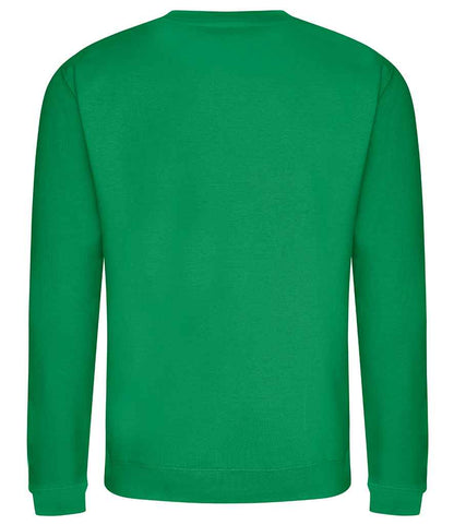 Just Hoods JH030 Kelly Green Back -  Ready to be Embroidered and Printed by Custard Workwear - Cheap Personalised and Customised Workwear in Nottinghamshire, Derbyshire and Leicestershire