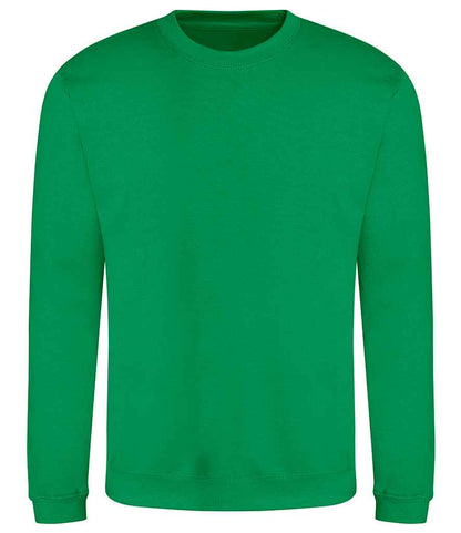 Just Hoods JH030 Kelly Green Front -  Ready to be Embroidered and Printed by Custard Workwear - Cheap Personalised and Customised Workwear in Nottinghamshire, Derbyshire and Leicestershire