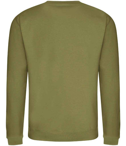 Just Hoods JH030 Khaki Back -  Ready to be Embroidered and Printed by Custard Workwear - Cheap Personalised and Customised Workwear in Nottinghamshire, Derbyshire and Leicestershire