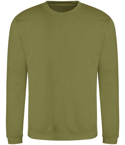 Just Hoods JH030 Khaki Front -  Ready to be Embroidered and Printed by Custard Workwear - Cheap Personalised and Customised Workwear in Nottinghamshire, Derbyshire and Leicestershire