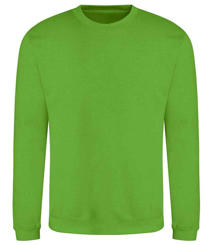 Just Hoods JH030 Lime Green Front -  Ready to be Embroidered and Printed by Custard Workwear - Cheap Personalised and Customised Workwear in Nottinghamshire, Derbyshire and Leicestershire