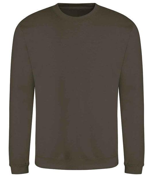 Just Hoods JH030 Olive Green Front -  Ready to be Embroidered and Printed by Custard Workwear - Cheap Personalised and Customised Workwear in Nottinghamshire, Derbyshire and Leicestershire