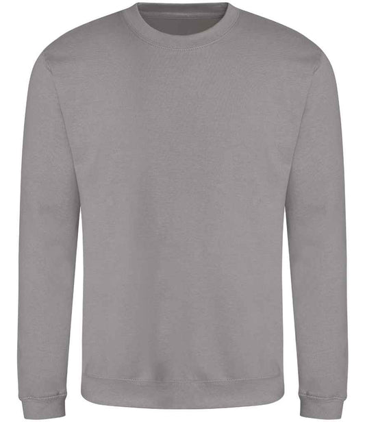 Just Hoods JH030 Platinum Grey Front -  Ready to be Embroidered and Printed by Custard Workwear - Cheap Personalised and Customised Workwear in Nottinghamshire, Derbyshire and Leicestershire