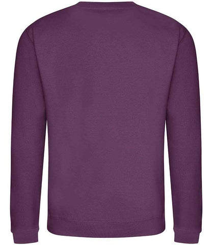 Just Hoods JH030 Plum Back -  Ready to be Embroidered and Printed by Custard Workwear - Cheap Personalised and Customised Workwear in Nottinghamshire, Derbyshire and Leicestershire