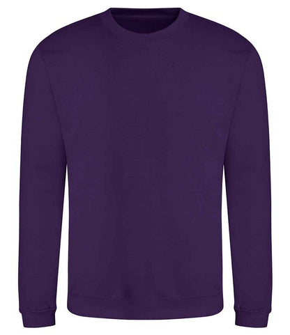 Just Hoods JH030 Purple Front -  Ready to be Embroidered and Printed by Custard Workwear - Cheap Personalised and Customised Workwear in Nottinghamshire, Derbyshire and Leicestershire