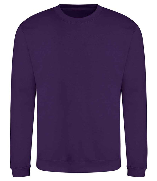 Just Hoods JH030 Purple Front -  Ready to be Embroidered and Printed by Custard Workwear - Cheap Personalised and Customised Workwear in Nottinghamshire, Derbyshire and Leicestershire