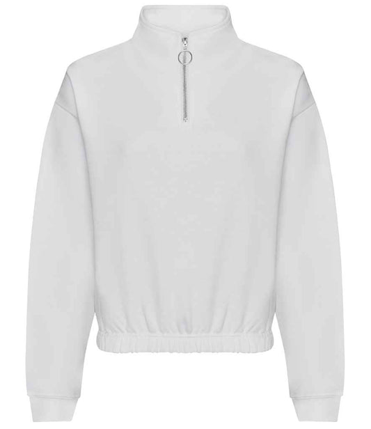Just Hoods JH037 Arctic White Front -  Ready to be Embroidered and Printed by Custard Workwear - Cheap Personalised and Customised Workwear in Nottinghamshire, Derbyshire and Leicestershire