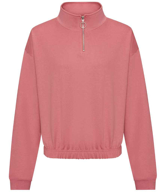 Just Hoods JH037 Dusty Rose Front -  Ready to be Embroidered and Printed by Custard Workwear - Cheap Personalised and Customised Workwear in Nottinghamshire, Derbyshire and Leicestershire