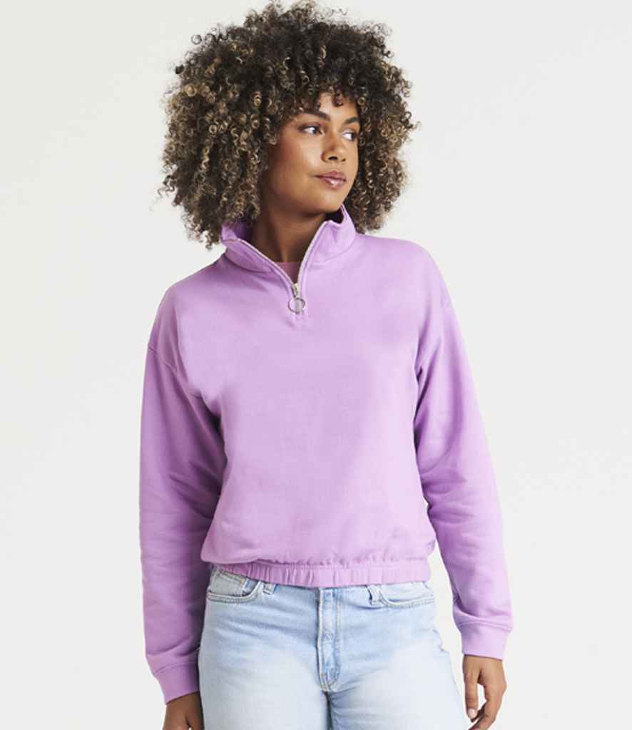 Just Hoods JH037 Lavender Model -  Ready to be Embroidered and Printed by Custard Workwear - Cheap Personalised and Customised Workwear in Nottinghamshire, Derbyshire and Leicestershire