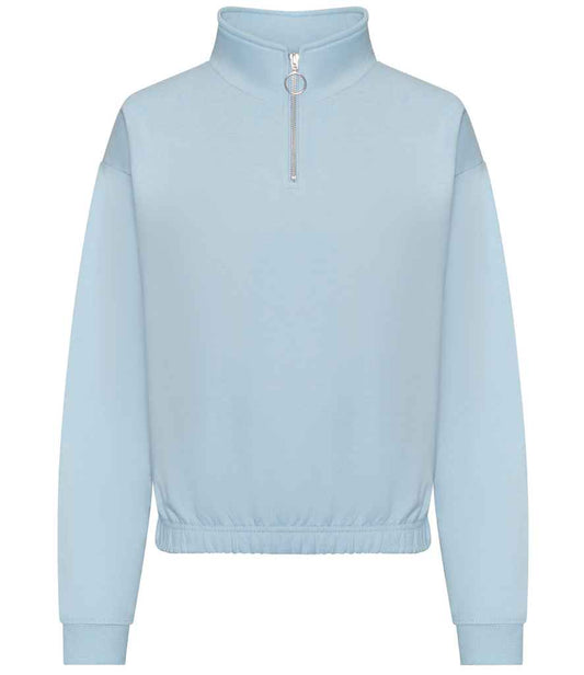 Just Hoods JH037 Sky Blue Front -  Ready to be Embroidered and Printed by Custard Workwear - Cheap Personalised and Customised Workwear in Nottinghamshire, Derbyshire and Leicestershire