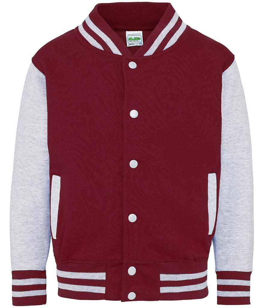 Just Hoods JH043B Burgundy/Heather Grey Front -  Ready to be Embroidered and Printed by Custard Workwear - Cheap Personalised and Customised Workwear in Nottinghamshire, Derbyshire and Leicestershire