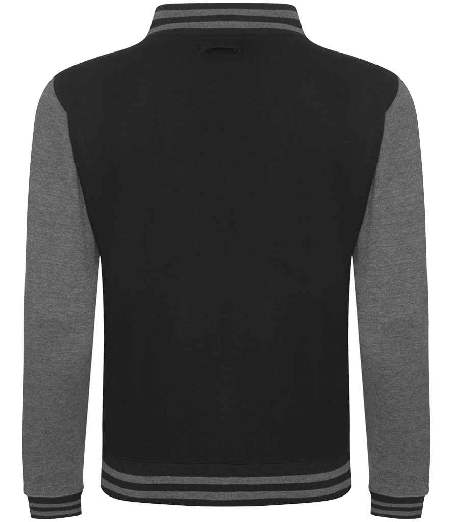 Just Hoods JH043 Jet Black/Charcoal Back -  Ready to be Embroidered and Printed by Custard Workwear - Cheap Personalised and Customised Workwear in Nottinghamshire, Derbyshire and Leicestershire