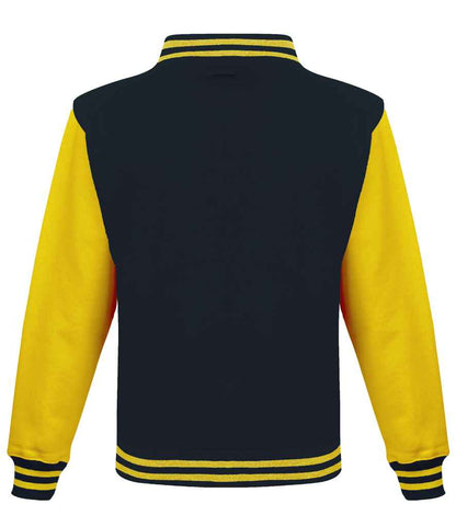 Just Hoods JH043 Jet Black/Sun Yellow Back -  Ready to be Embroidered and Printed by Custard Workwear - Cheap Personalised and Customised Workwear in Nottinghamshire, Derbyshire and Leicestershire