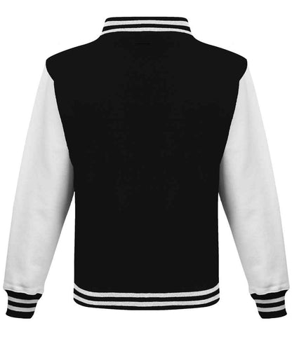 Just Hoods JH043 Jet Black/White Back -  Ready to be Embroidered and Printed by Custard Workwear - Cheap Personalised and Customised Workwear in Nottinghamshire, Derbyshire and Leicestershire