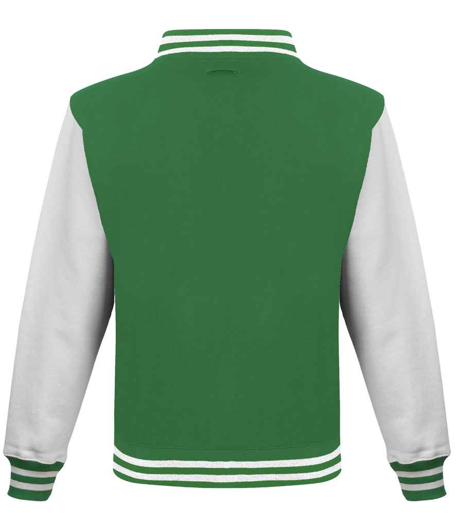 Just Hoods JH043 Kelly Green/White Back -  Ready to be Embroidered and Printed by Custard Workwear - Cheap Personalised and Customised Workwear in Nottinghamshire, Derbyshire and Leicestershire