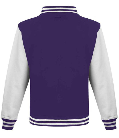 Just Hoods JH043 Purple/White Back -  Ready to be Embroidered and Printed by Custard Workwear - Cheap Personalised and Customised Workwear in Nottinghamshire, Derbyshire and Leicestershire