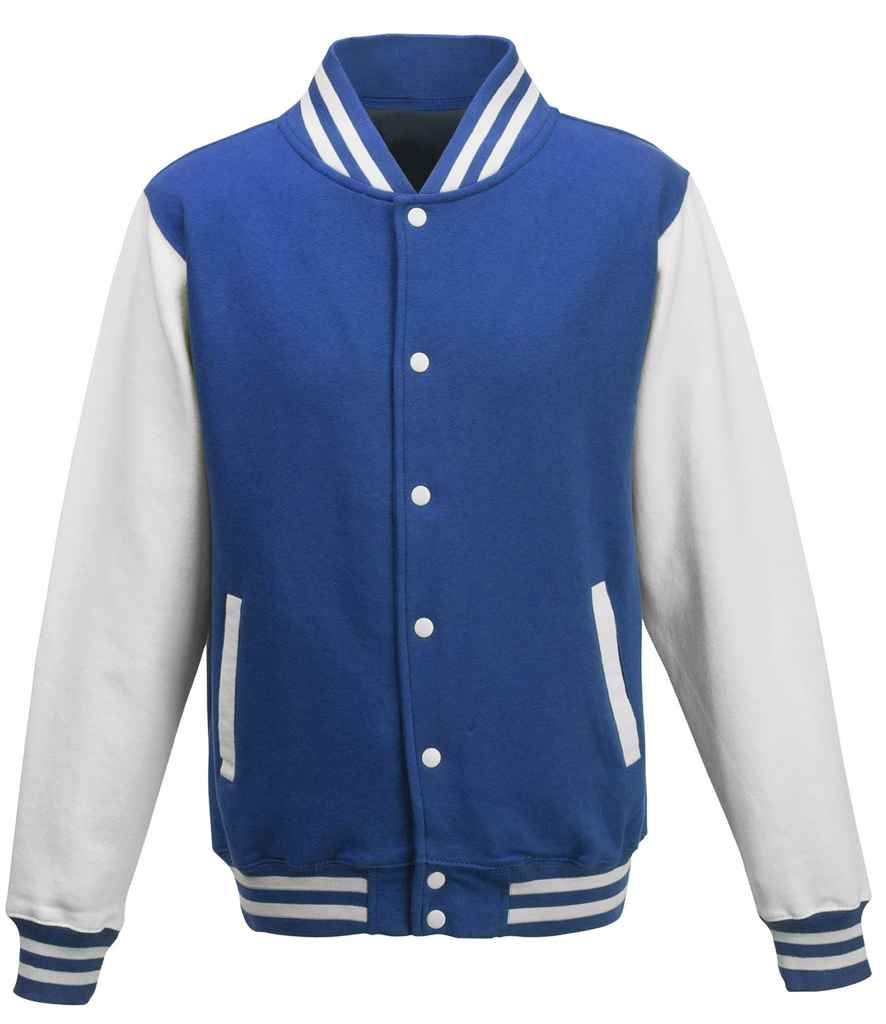 Just Hoods JH043 Royal Blue/White Front -  Ready to be Embroidered and Printed by Custard Workwear - Cheap Personalised and Customised Workwear in Nottinghamshire, Derbyshire and Leicestershire