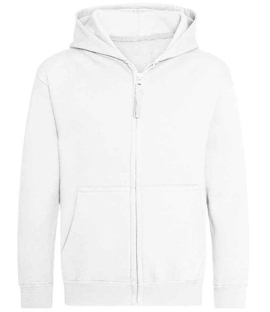 Just Hoods JH050B Arctic White Front -  Ready to be Embroidered and Printed by Custard Workwear - Cheap Personalised and Customised Workwear in Nottinghamshire, Derbyshire and Leicestershire