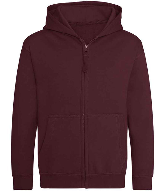 Just Hoods JH050B Burgundy Front -  Ready to be Embroidered and Printed by Custard Workwear - Cheap Personalised and Customised Workwear in Nottinghamshire, Derbyshire and Leicestershire