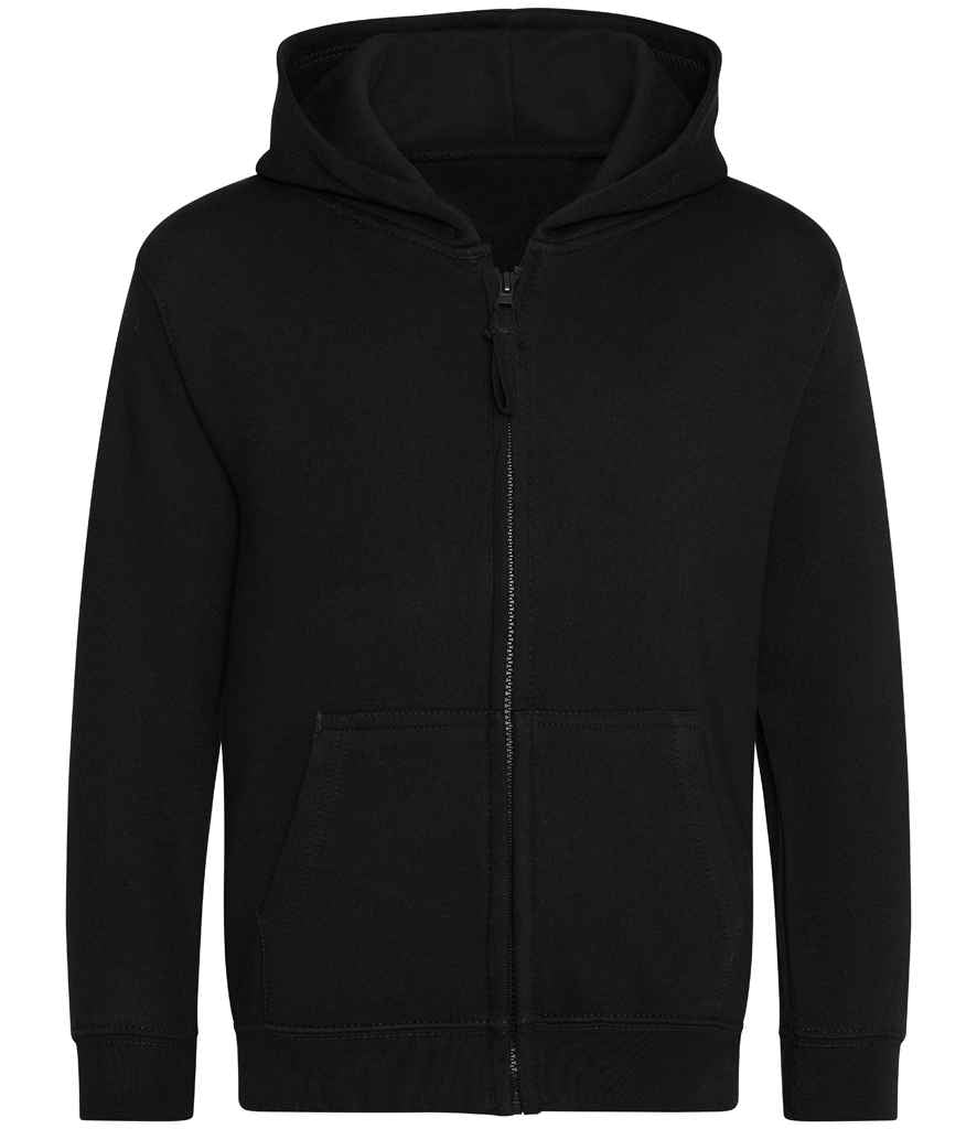Just Hoods JH050B Deep Black Front -  Ready to be Embroidered and Printed by Custard Workwear - Cheap Personalised and Customised Workwear in Nottinghamshire, Derbyshire and Leicestershire