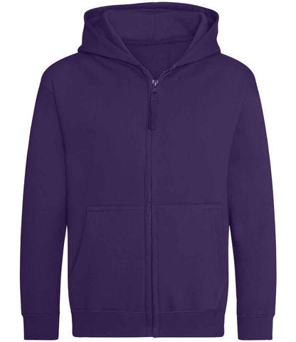 Just Hoods JH050B Purple Front -  Ready to be Embroidered and Printed by Custard Workwear - Cheap Personalised and Customised Workwear in Nottinghamshire, Derbyshire and Leicestershire