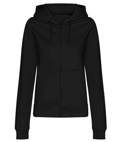 Just Hoods JH050F Deep Black Front -  Ready to be Embroidered and Printed by Custard Workwear - Cheap Personalised and Customised Workwear in Nottinghamshire, Derbyshire and Leicestershire