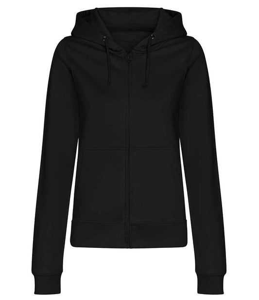 Just Hoods JH050F Deep Black Front -  Ready to be Embroidered and Printed by Custard Workwear - Cheap Personalised and Customised Workwear in Nottinghamshire, Derbyshire and Leicestershire