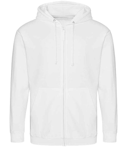 Just Hoods JH050 Arctic White Front -  Ready to be Embroidered and Printed by Custard Workwear - Cheap Personalised and Customised Workwear in Nottinghamshire, Derbyshire and Leicestershire