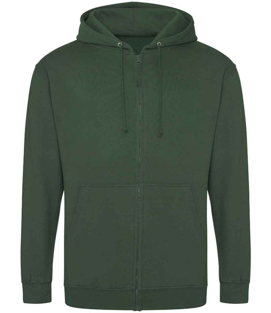 Just Hoods JH050 Bottle Green Front -  Ready to be Embroidered and Printed by Custard Workwear - Cheap Personalised and Customised Workwear in Nottinghamshire, Derbyshire and Leicestershire