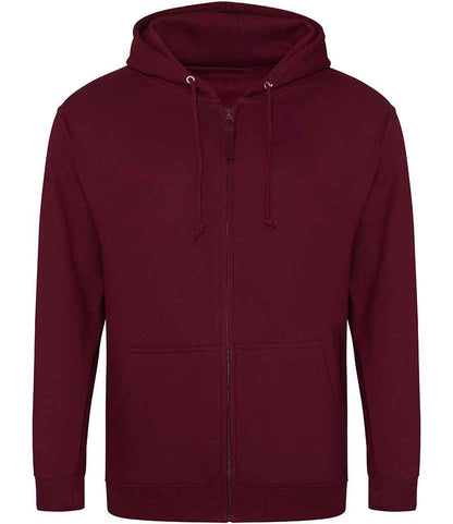 Just Hoods JH050 Burgundy Front -  Ready to be Embroidered and Printed by Custard Workwear - Cheap Personalised and Customised Workwear in Nottinghamshire, Derbyshire and Leicestershire